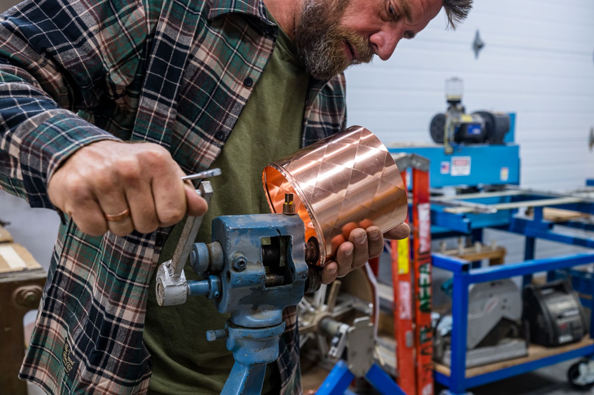 Shaping an edge.